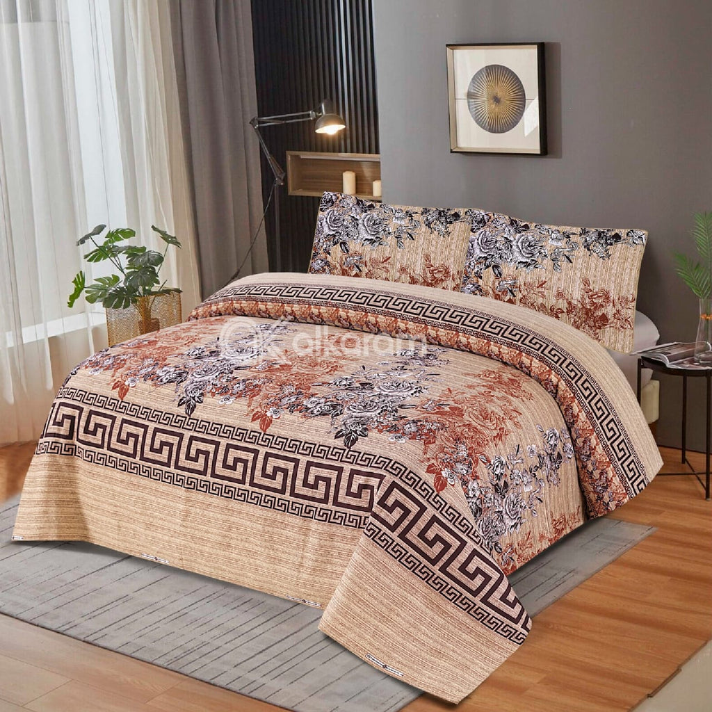 3 Pcs Cotton Bed Sheet Set
