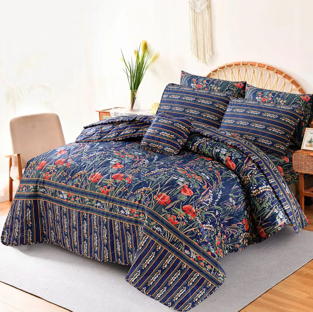 7 Pcs Comforter Set King Size C-6