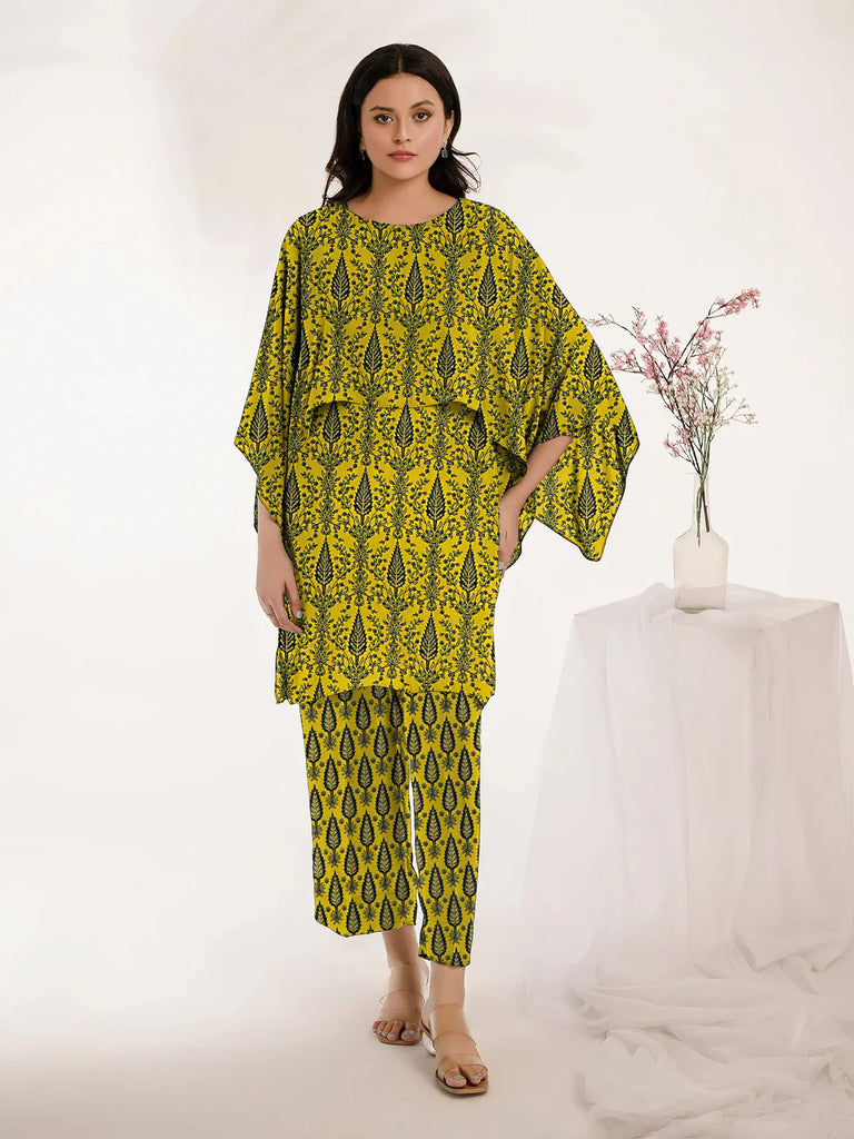 2 Piece – Cotton Digital Print Suit ( Design LS17)