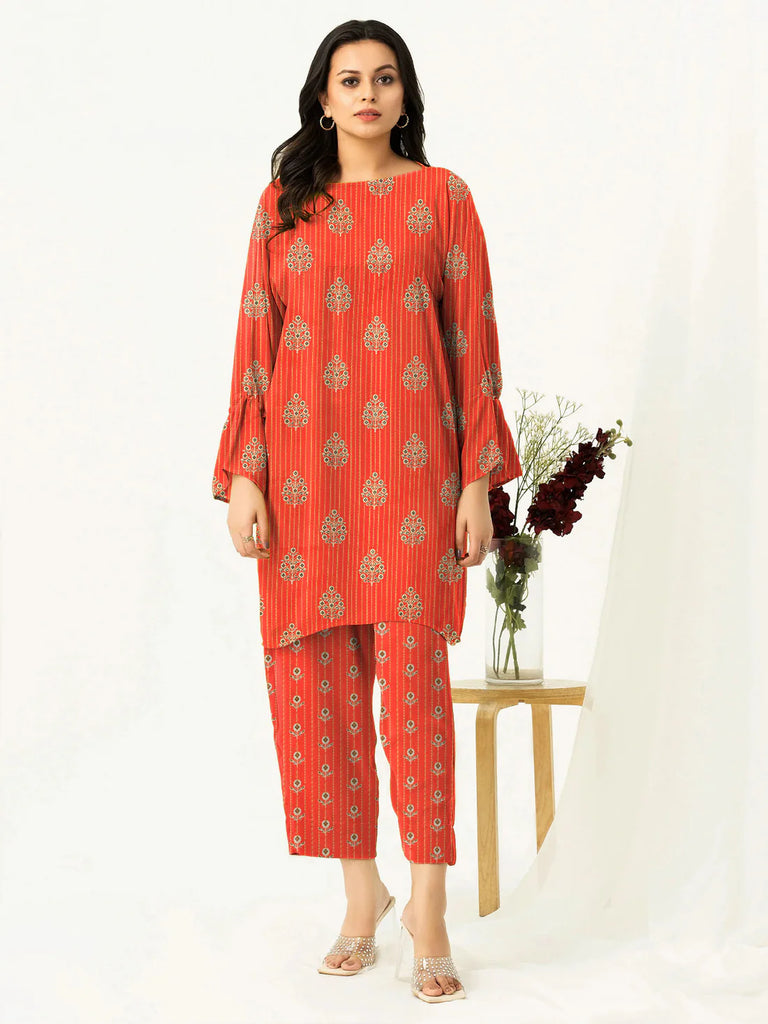 2 Piece – Cotton Digital Print Suit ( Design LS41)