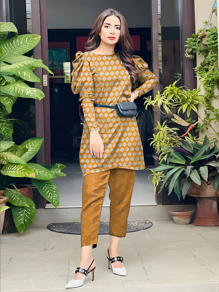 2 Piece – Cotton Digital Print Suit ( Design LS42)