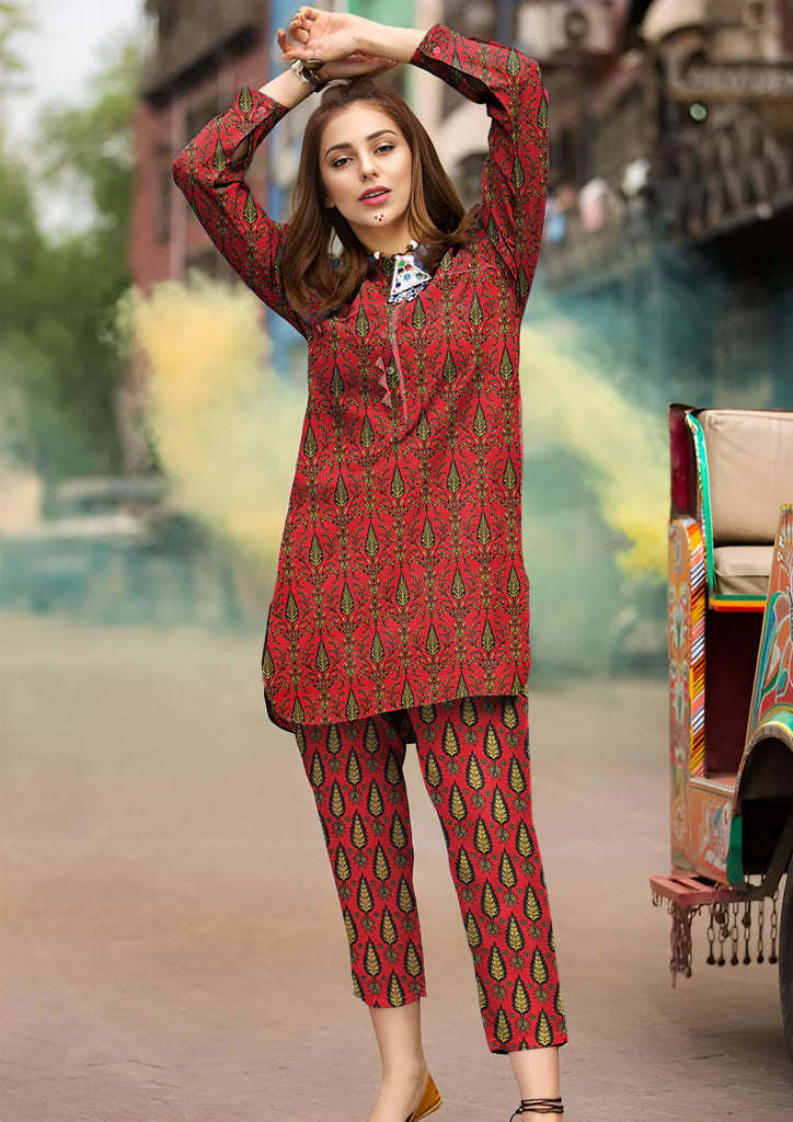 2 Piece – Cotton Digital Print Suit ( Design LS45)