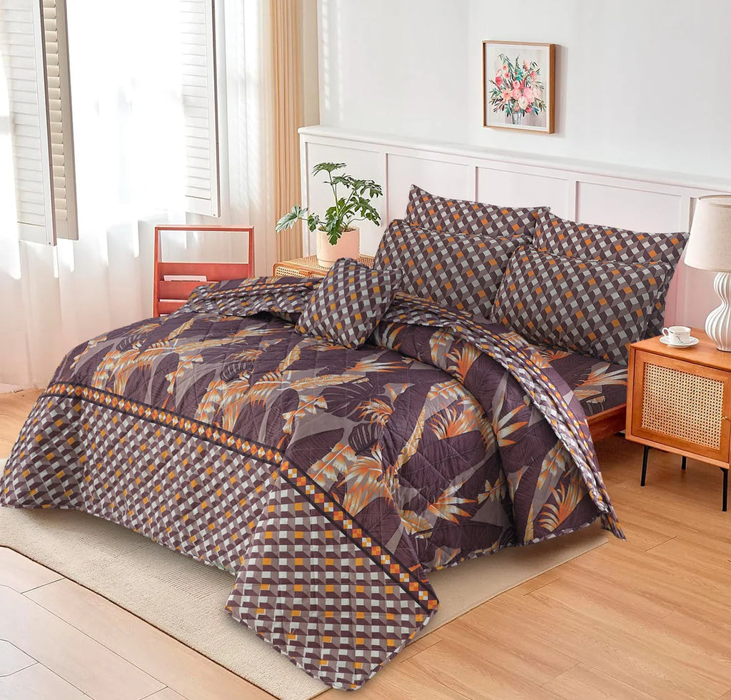 7 Pcs Comforter Set King Size C-17