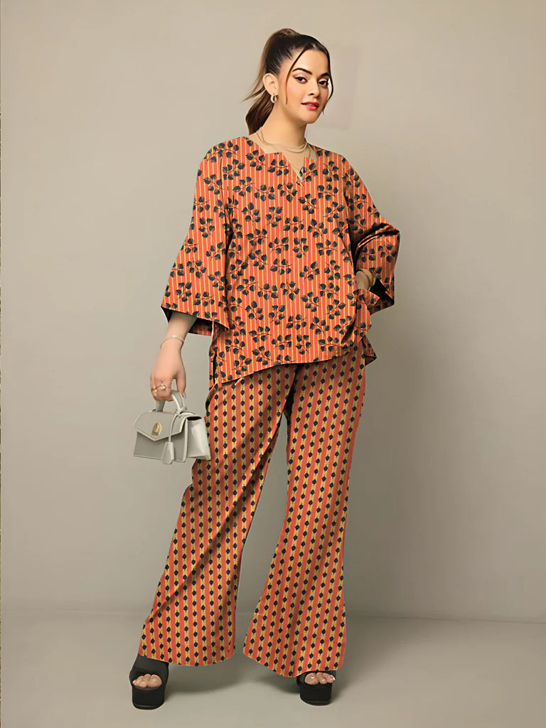 2 Piece – Cotton Digital Print Suit ( Design LS49)