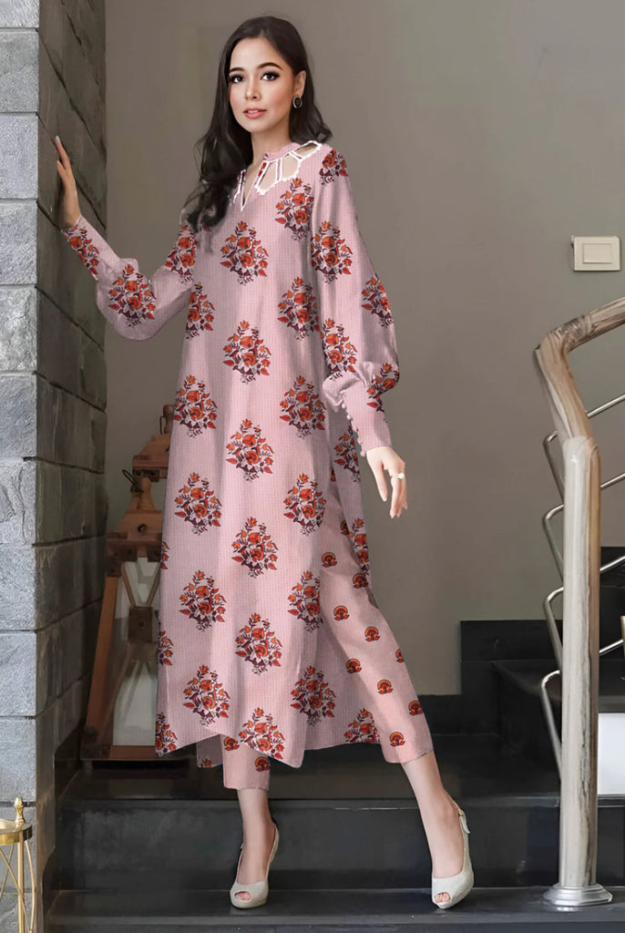 2 Piece – Cotton Digital Print Suit ( Design LS51)