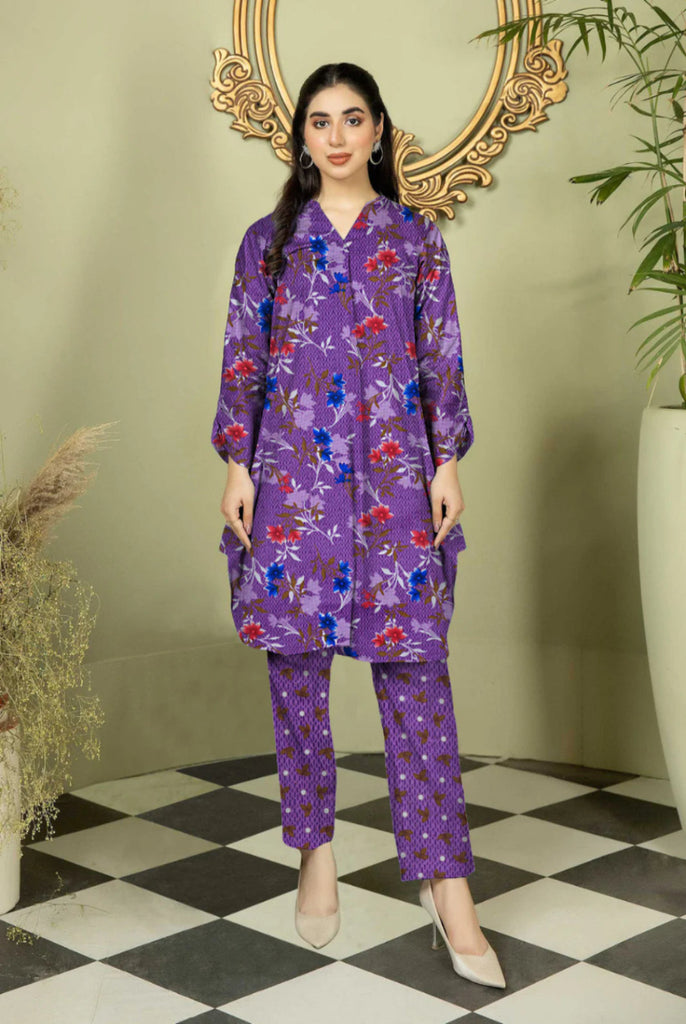 2 Piece – Cotton Digital Print Suit ( Design LS54)