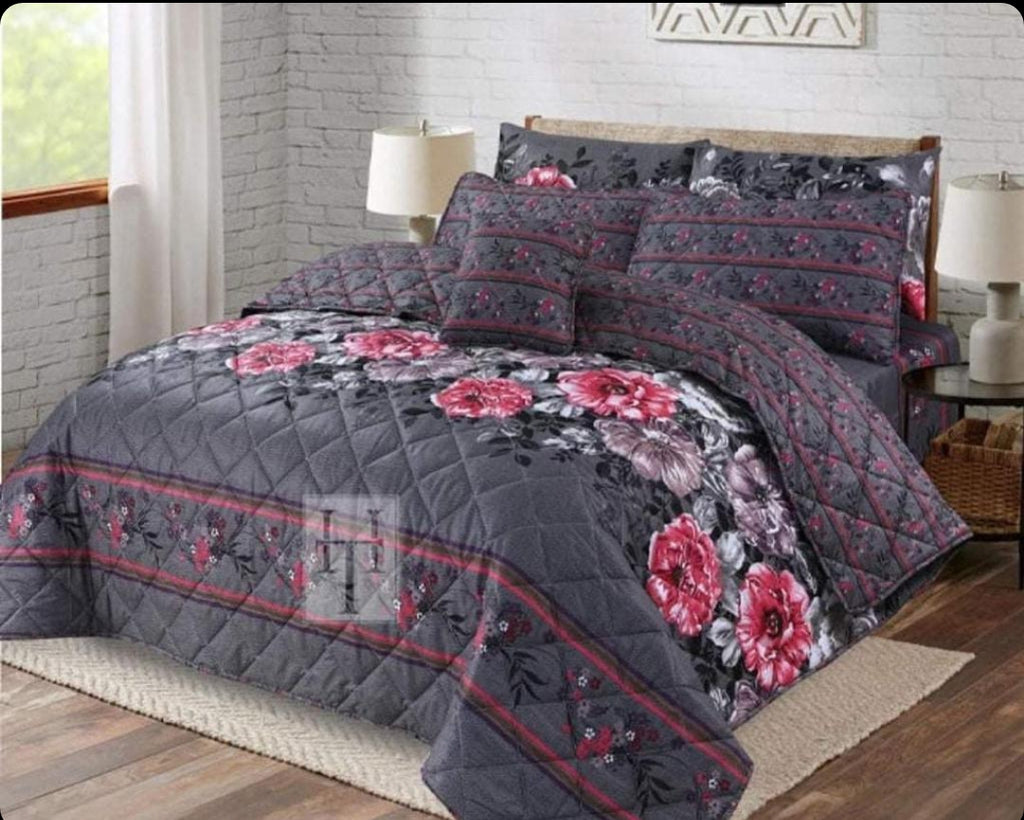 Premium Summer King Size Comforter Set - 7-Piece