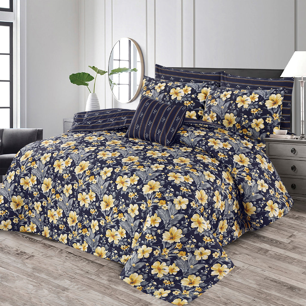 Premium Summer King Size Comforter Set - 7-Piece