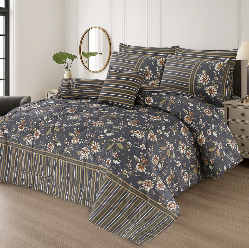Premium Summer King Size Comforter Set - 7-Piece