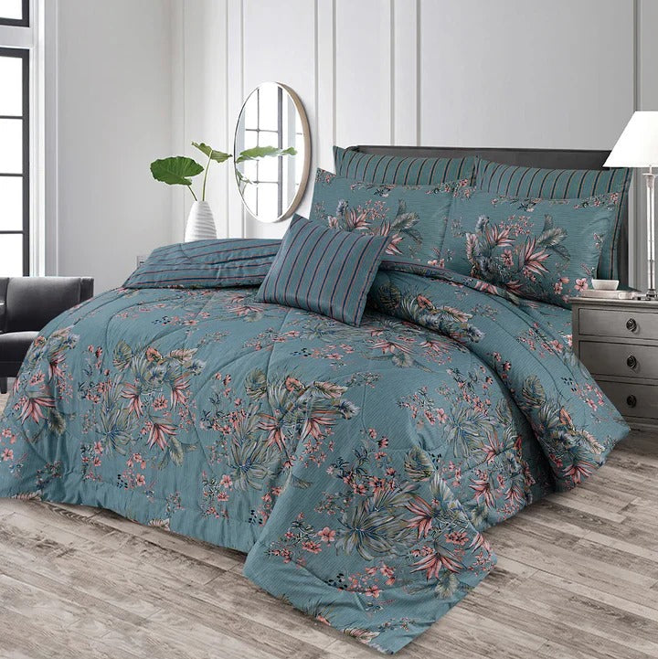 Premium Summer King Size Comforter Set - 7-Piece