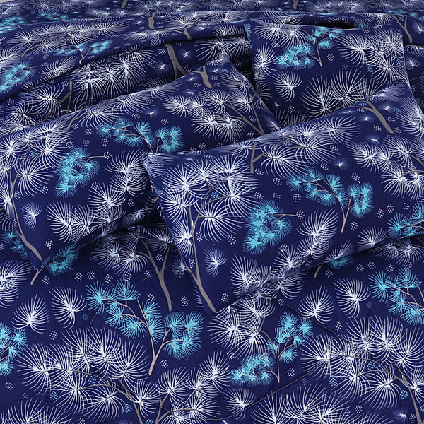 Premium Summer King Size Soft Cotton Comforter Set - 7-Piece