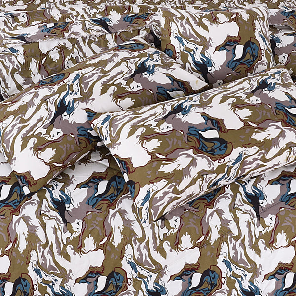 Premium Summer King Size Soft Cotton Comforter Set - 7-Piece