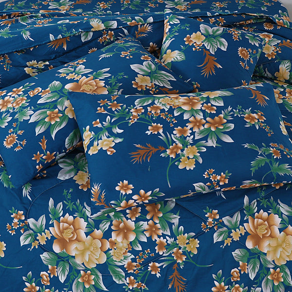 Premium Summer King Size Soft Cotton Comforter Set - 7-Piece