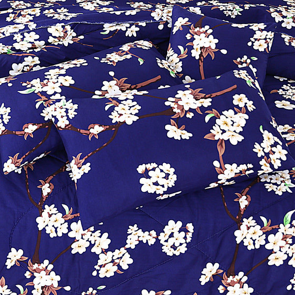 Premium Summer King Size Soft Cotton Comforter Set - 7-Piece