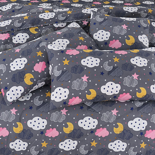 Premium Summer King Size Soft Cotton Comforter Set - 7-Piece