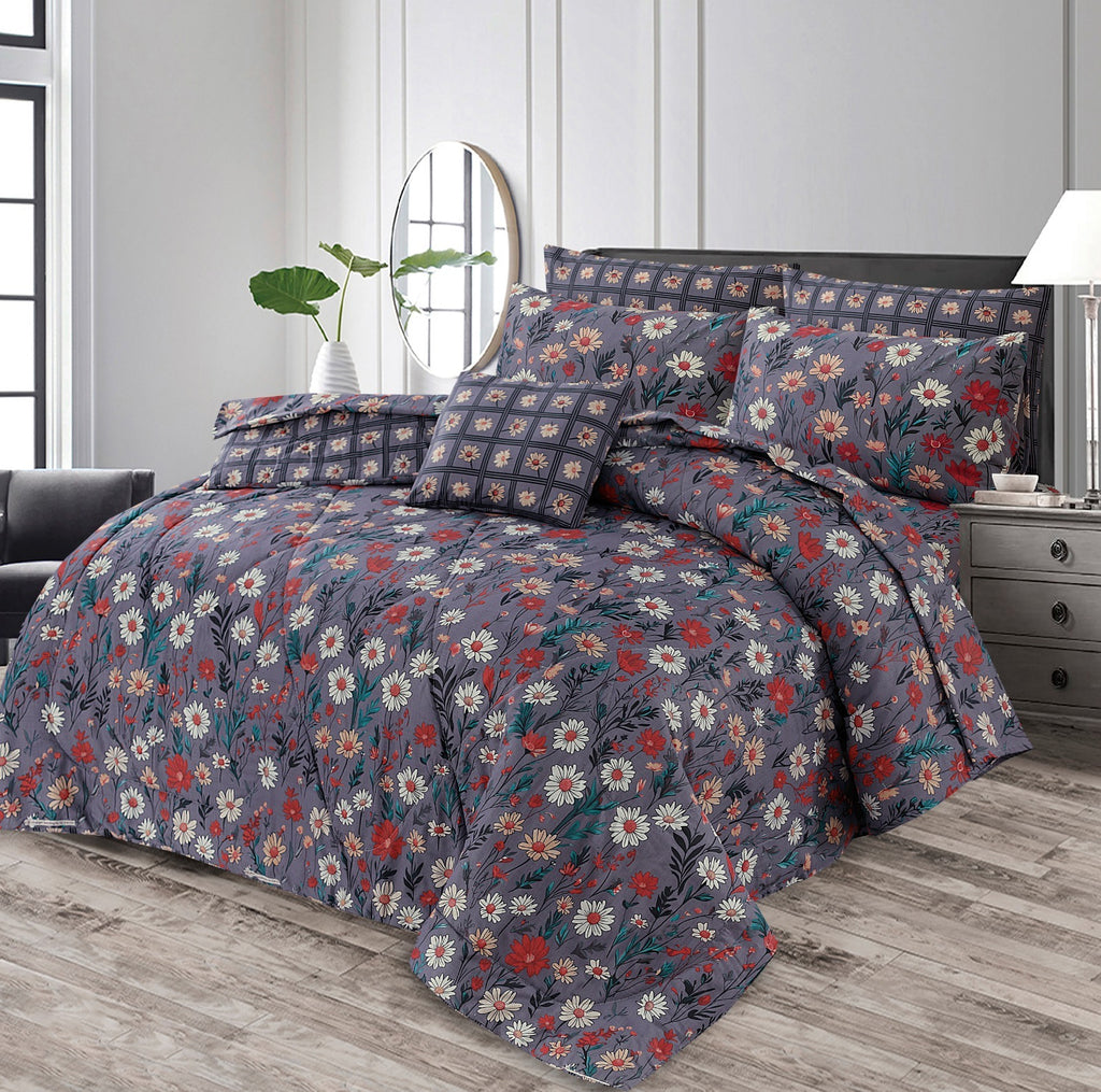 Premium Summer King Size Comforter Set - 7-Piece