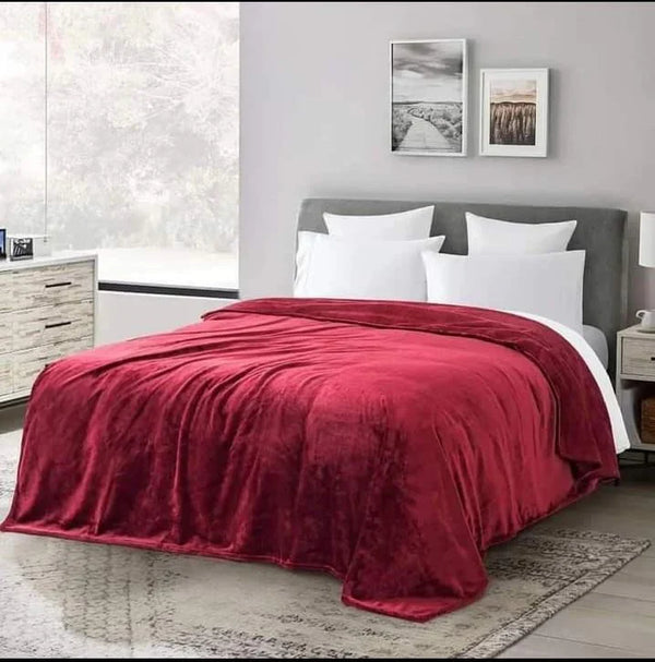 Super Soft 240 GSM Micro Fleece AC Blanket - Spanish Red