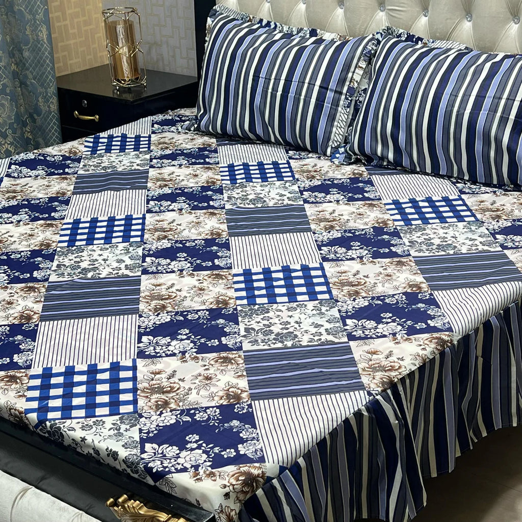 Frill King Size Bed Sheet Set-011