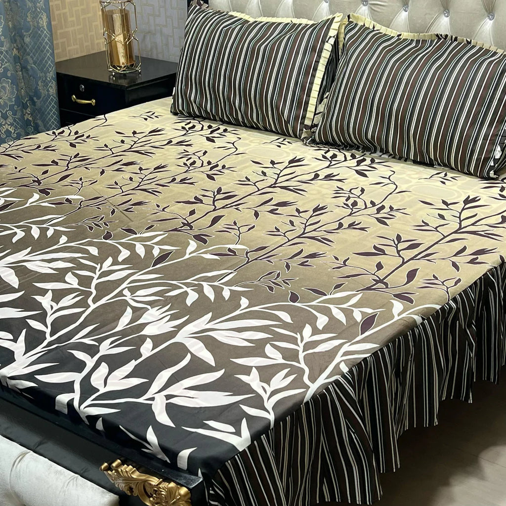 Frill King Size Bed Sheet Set-017