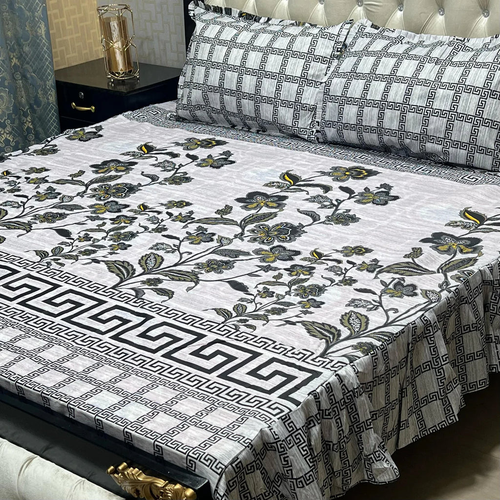 Frill King Size Bed Sheet Set-024