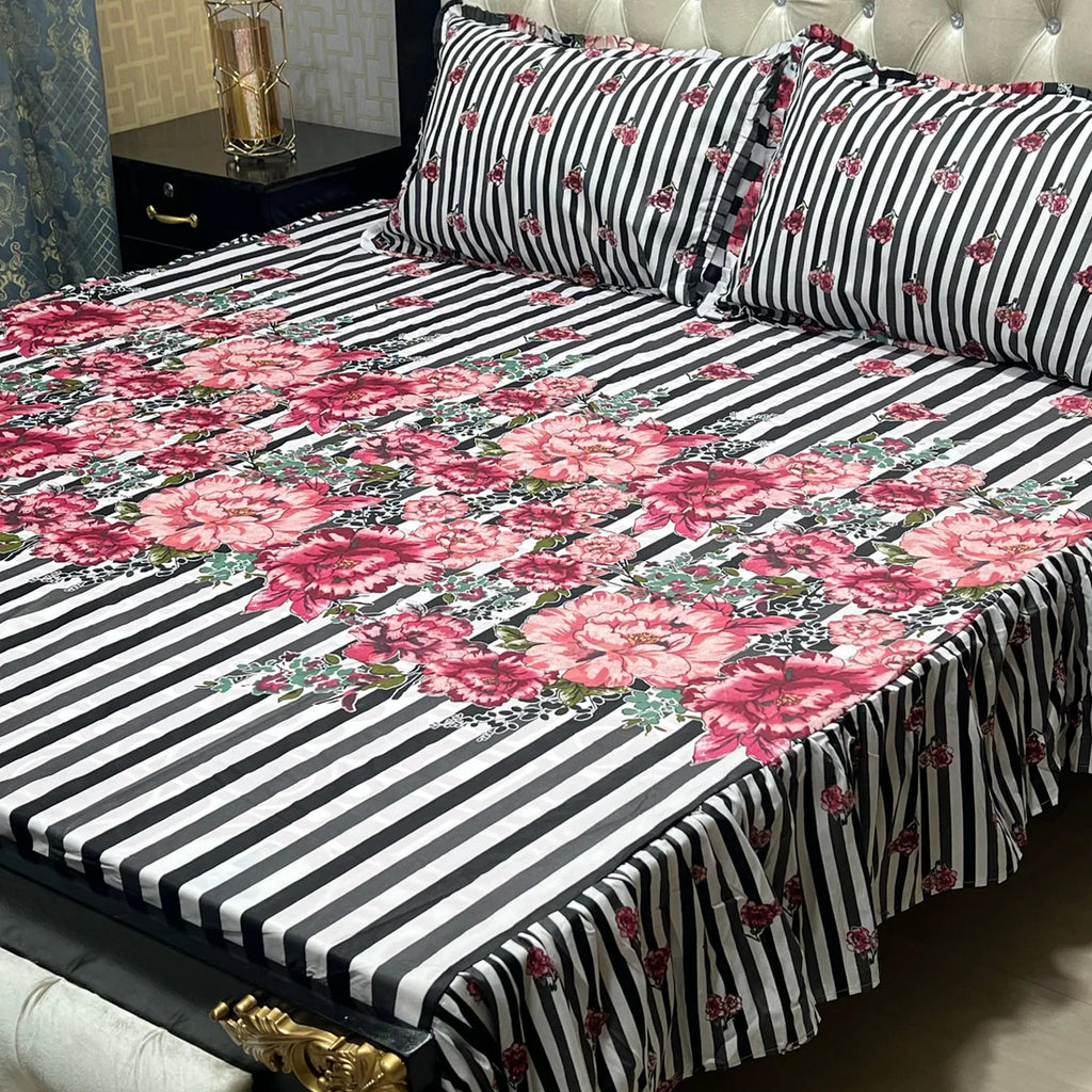 Frill King Size Bed Sheet Set-03