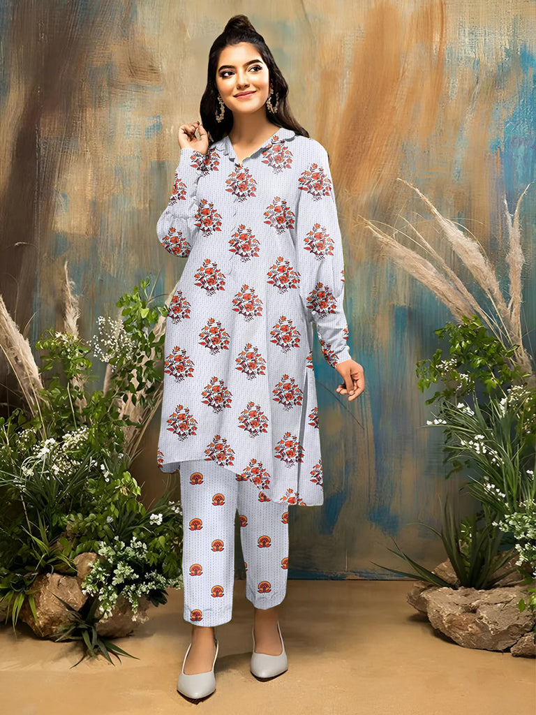 2 Piece – Cotton Digital Print Suit ( Design LS14)