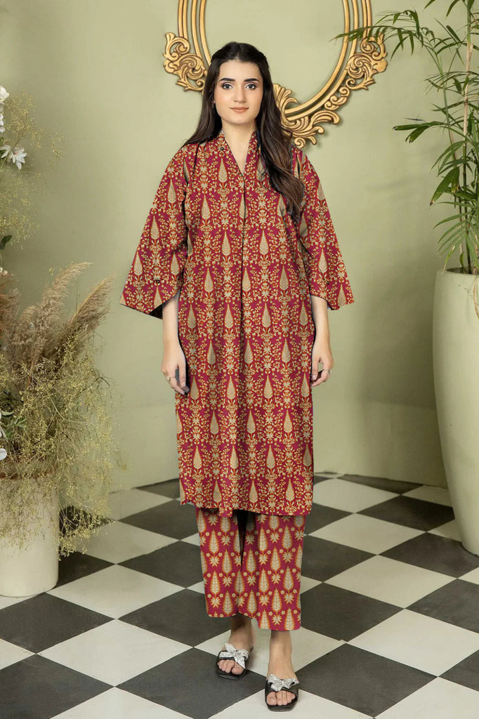 2 Piece – Cotton Digital Print Suit ( Design LS9)