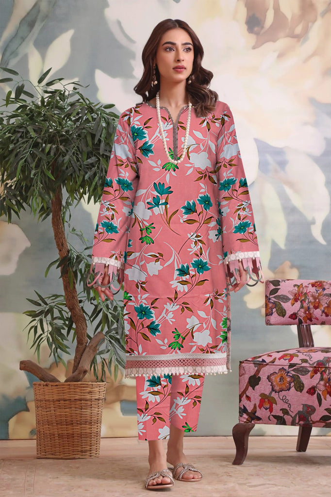 2 Piece – Cotton Digital Print Suit ( Design LS62)