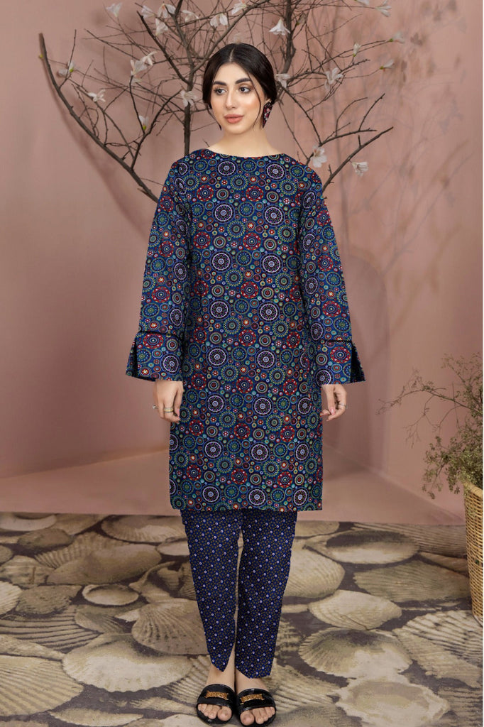 2 Piece – Cotton Digital Print Suit ( Design LS62)