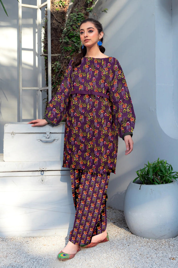 2 Piece – Cotton Digital Print Suit ( Design LS61)