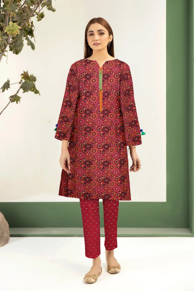 2 Piece – Cotton Digital Print Suit ( Design LS62)