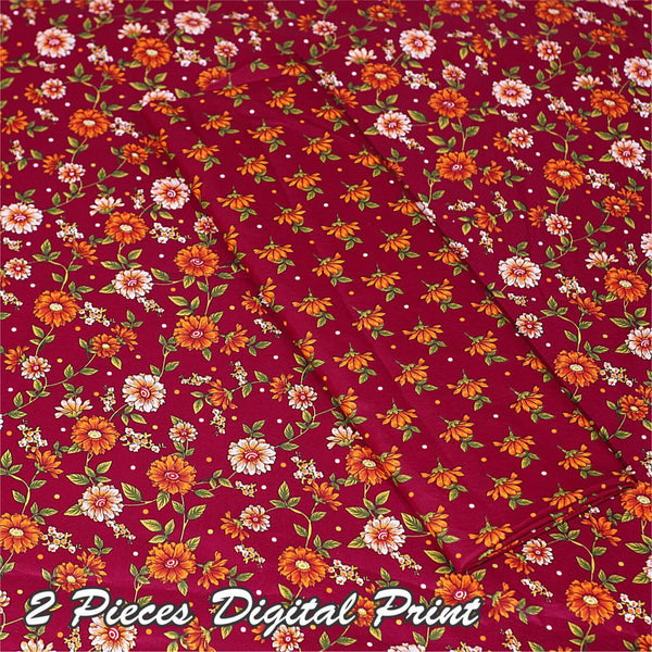 2 Piece – Cotton Digital Print Suit ( Design LS64)