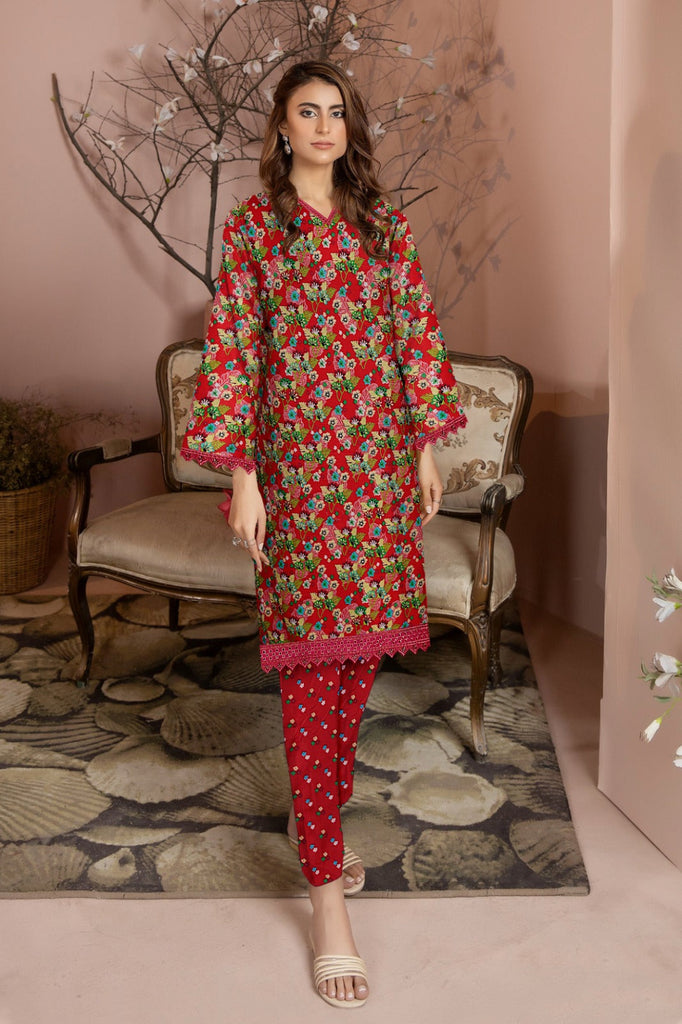 2 Piece – Cotton Digital Print Suit ( Design LS65)